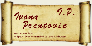 Ivona Prentović vizit kartica